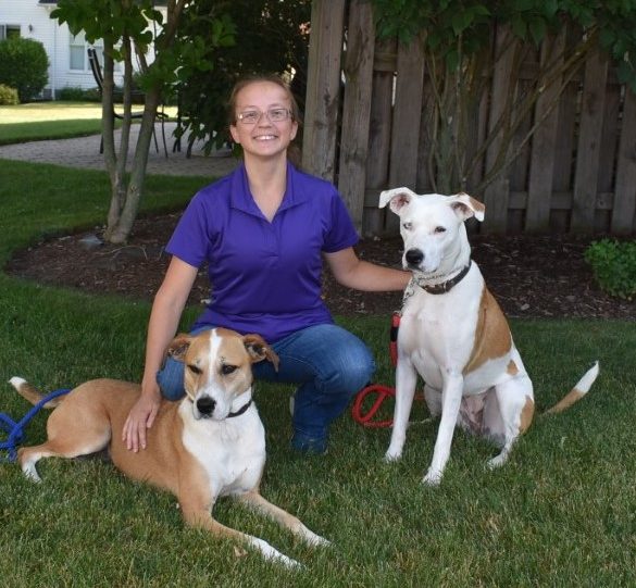 Doctor Amy Lack with 2 dogs